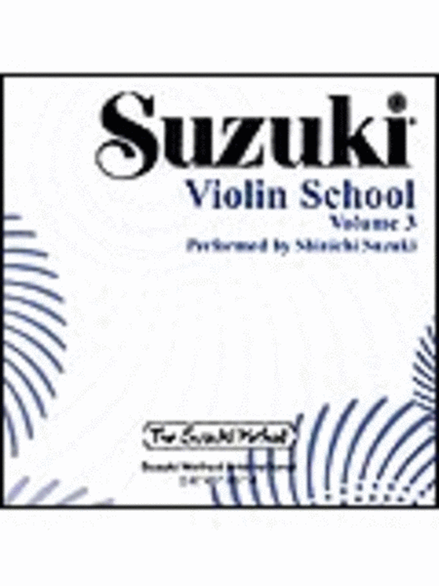 Suzuki Violin School Book 3 CD Suzuki