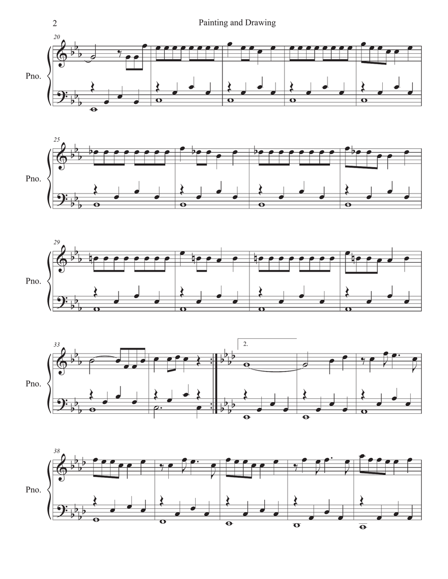 Painting and Drawing (Easy Piano solo) Easy Piano scores gallery preview page 2