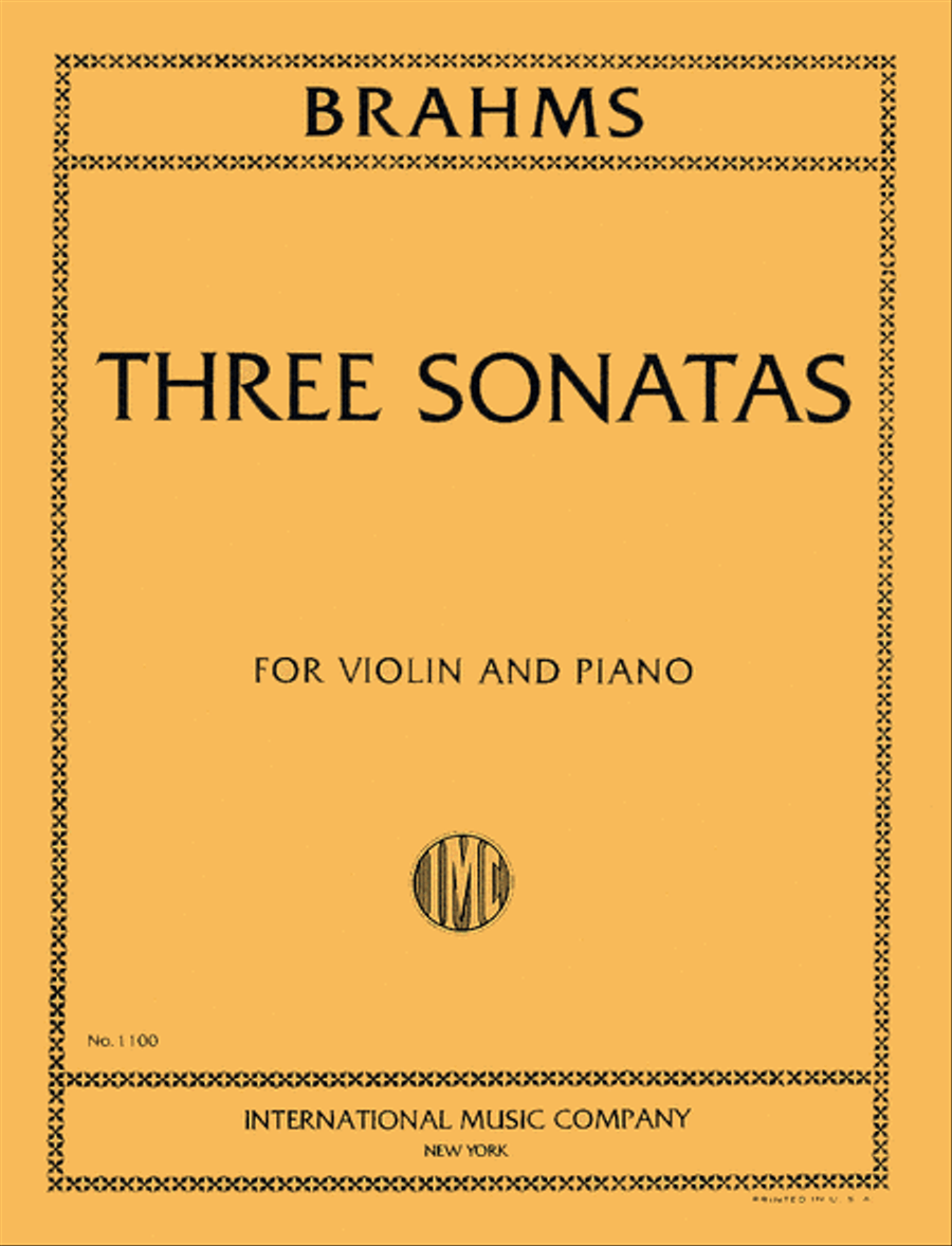 Three Sonatas, Opus 78, 100, 108 (Authentic Edition) Violin Solo scores gallery preview page 1