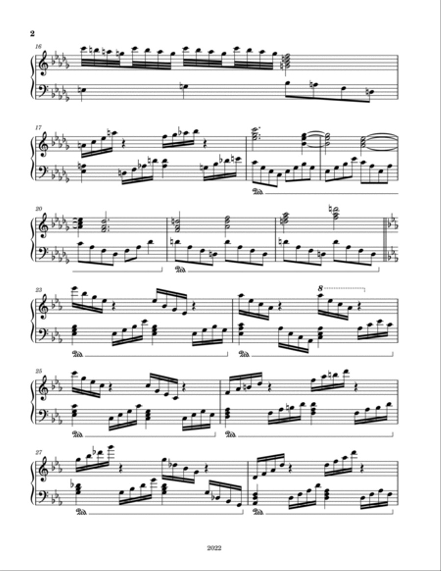 Piano Dream No. 729 Piano Solo scores gallery preview page 2