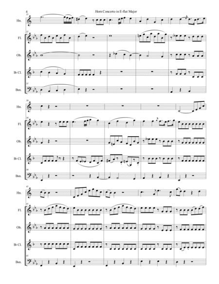 Mozart - Horn Concerto No. 3 Movement 1 - Wind Quintet image number null