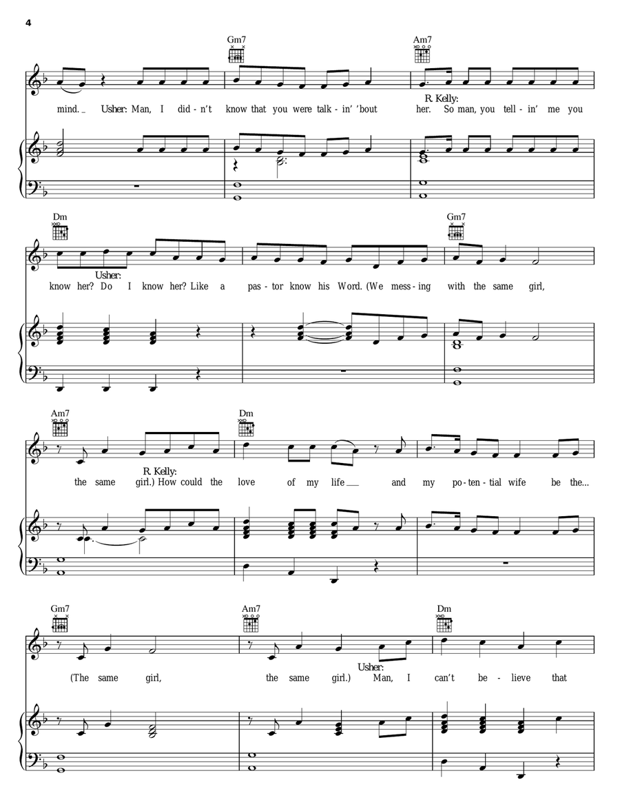 Same Girl Same Girl Piano, Vocal, Guitar scores gallery preview page 4