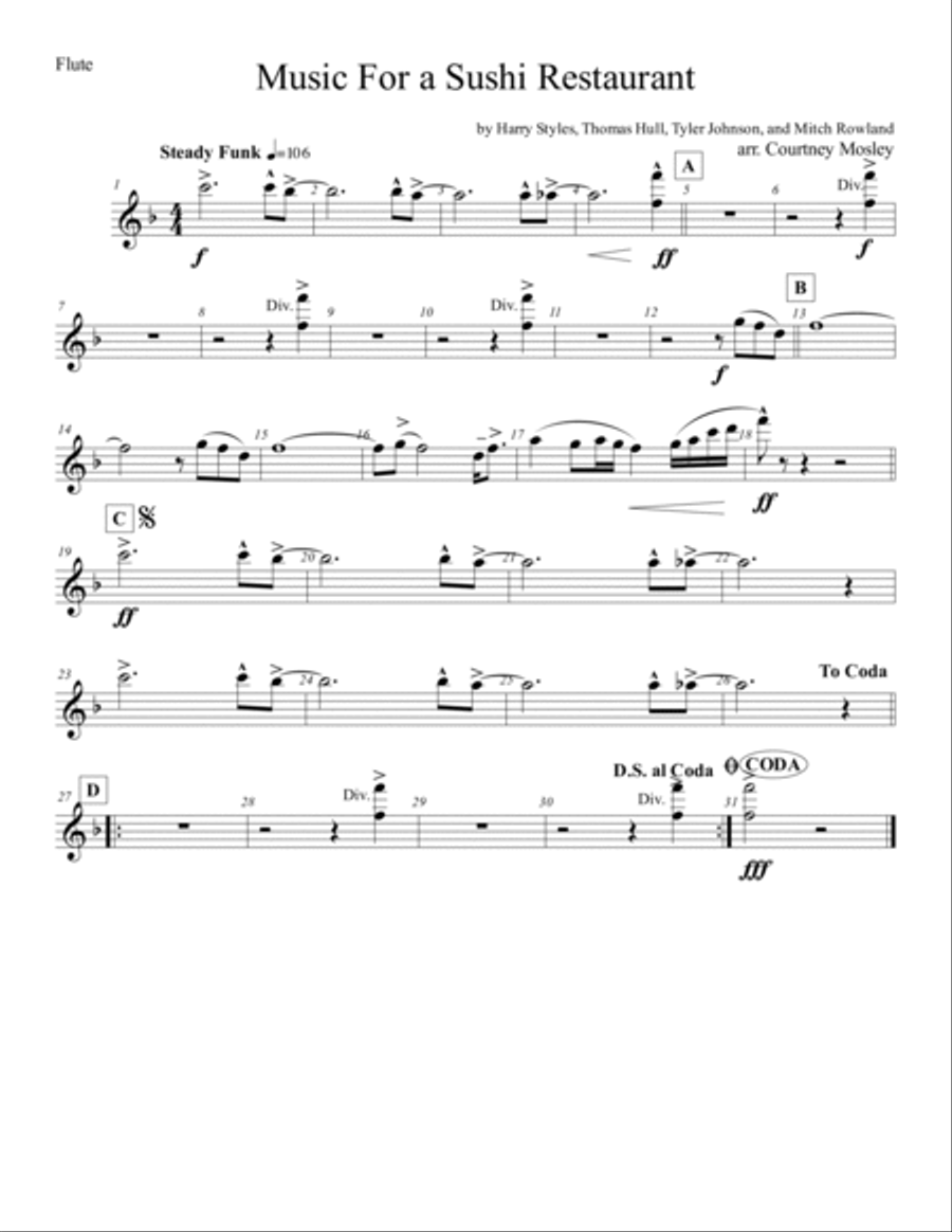 Music For A Sushi Restaurant Marching Band scores gallery preview page 5