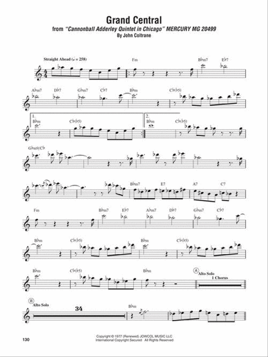 John Coltrane – Omnibook C Instrument scores gallery preview page 6