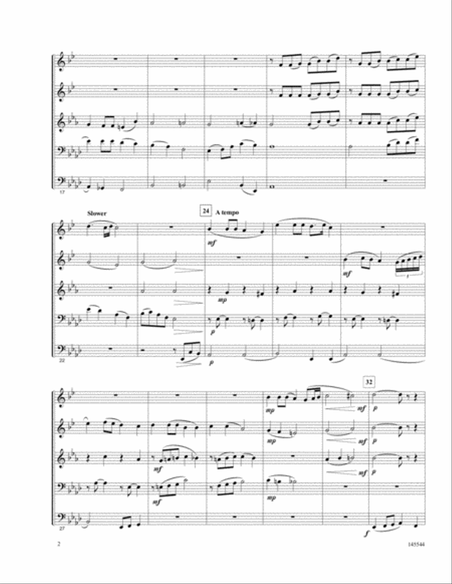 Now I Belong To Jesus Brass Quintet scores gallery preview page 2