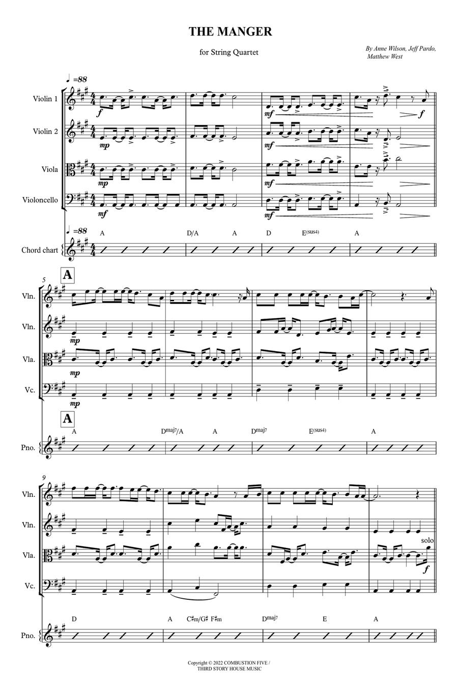 The Manger String Quartet scores gallery preview page 1