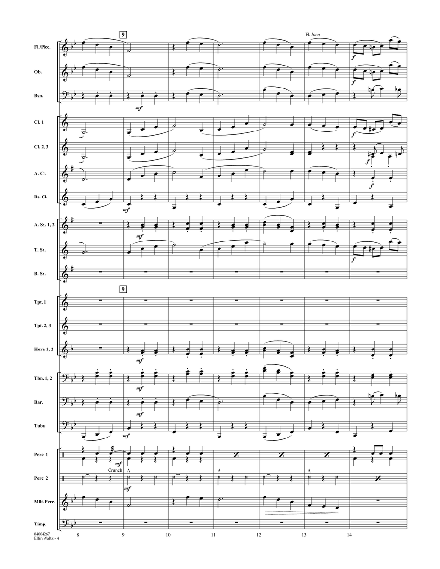 Elfin Waltz - Conductor Score (Full Score) Concert Band scores gallery preview page 4