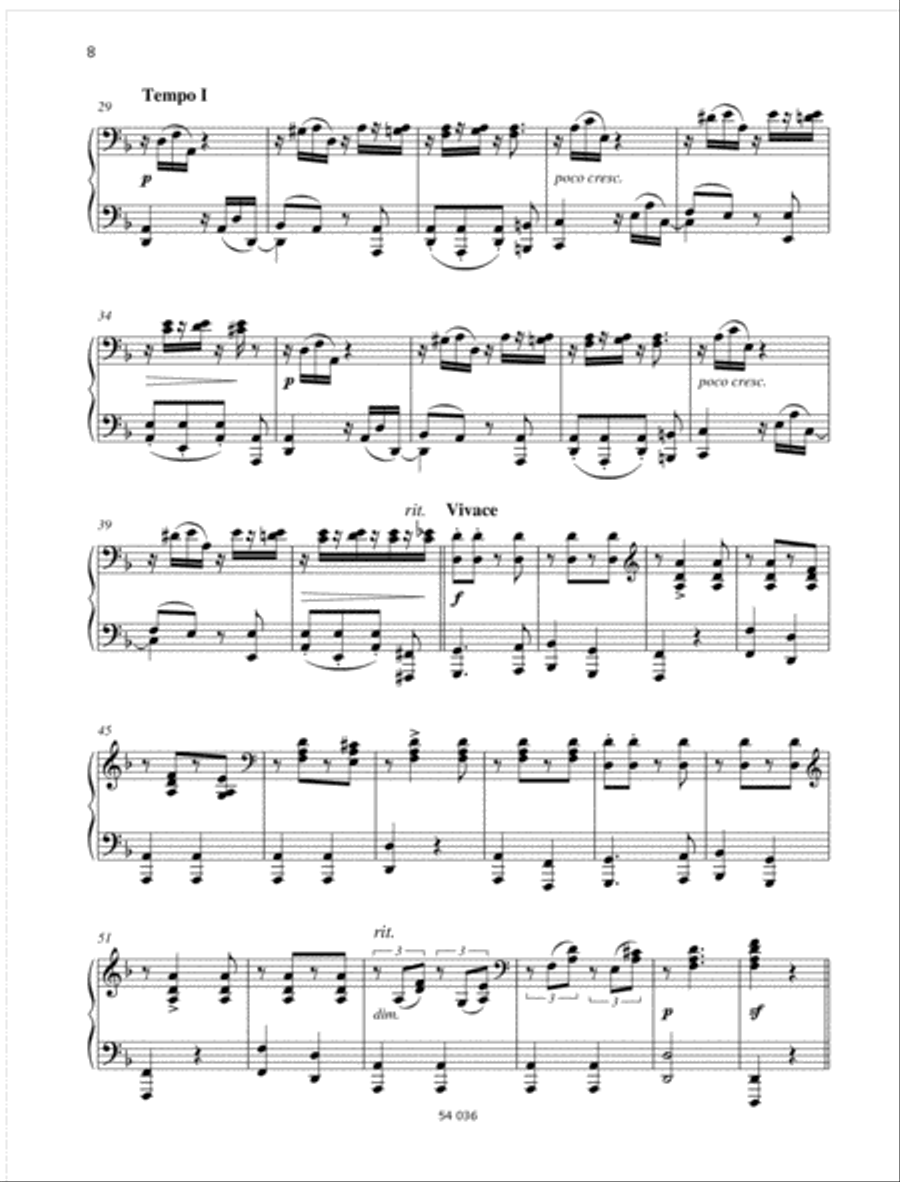 All'Ongarese from: Dance Pieces, Op. 30 No. 4 Piano Duet scores gallery preview page 3