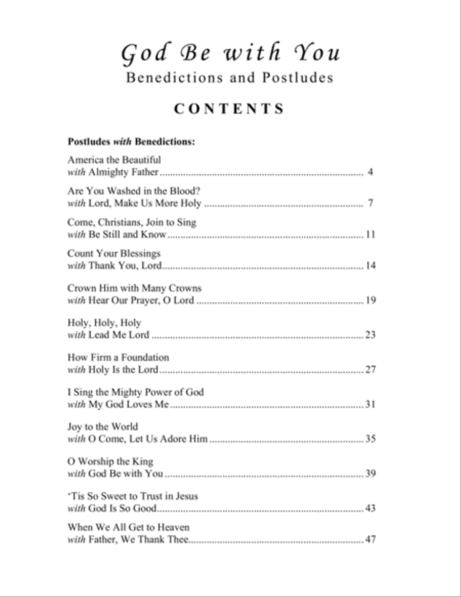 God Be with You: Benedictions and Postludes (A Collection of 12 Piano Solo Combinations) Piano Solo scores gallery preview page 4