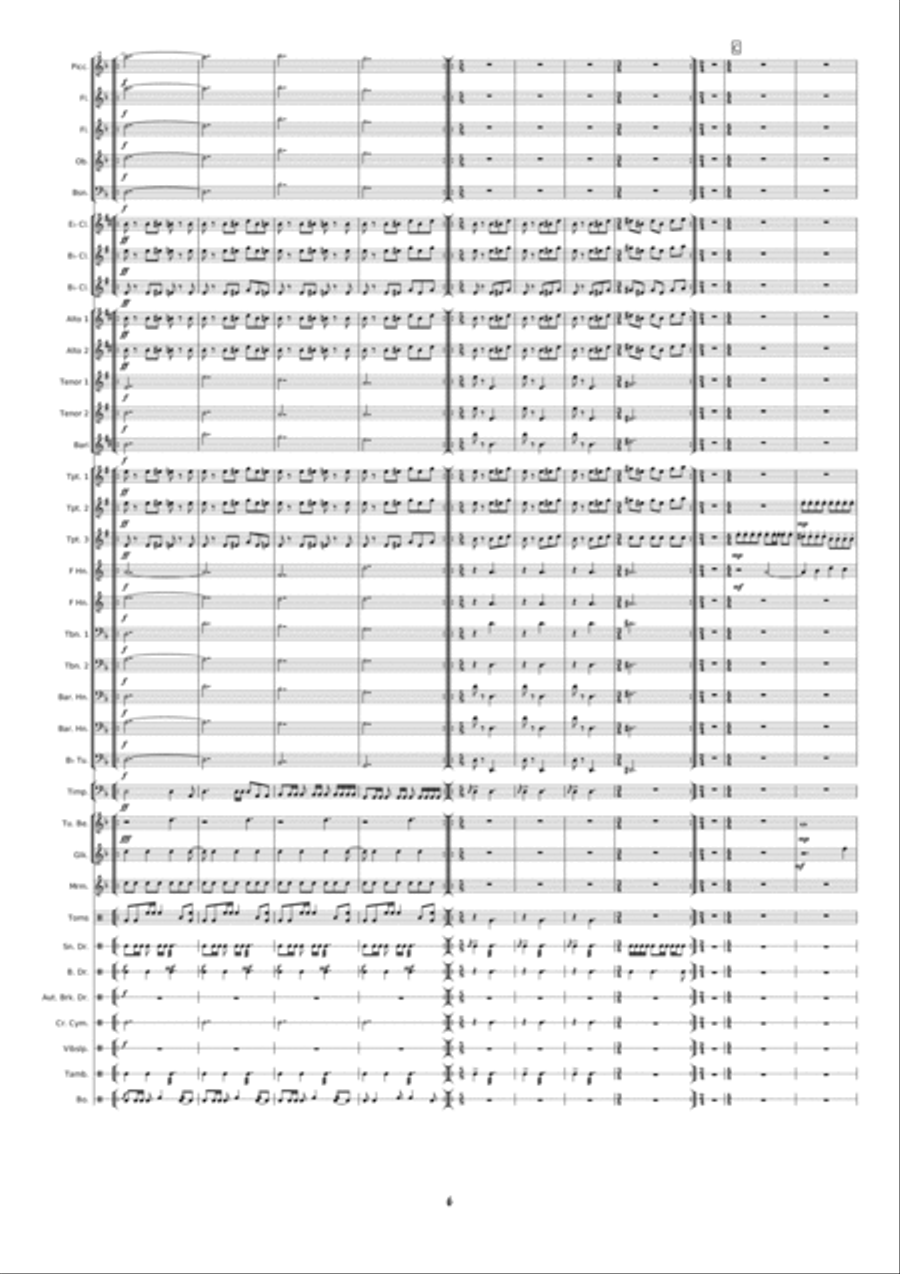 The Crusades in Three Movements Concert Band scores gallery preview page 6