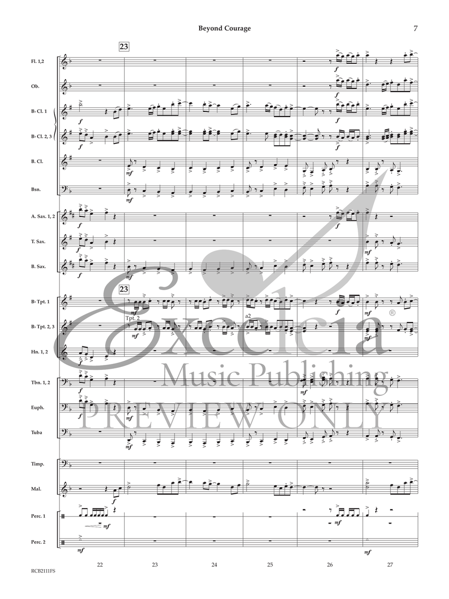 Beyond Courage Concert Band scores gallery preview page 8