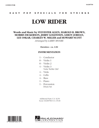 Book cover for Low Rider - Full Score