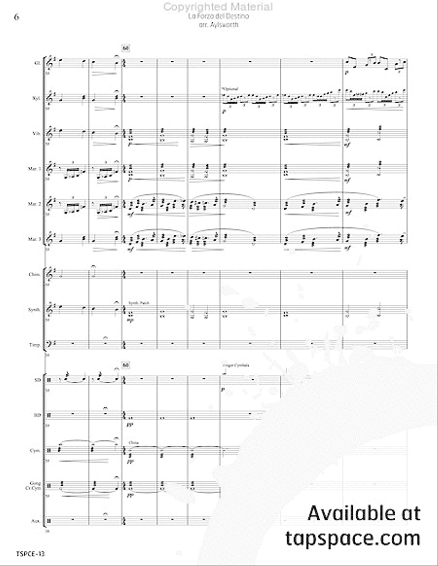 La Forza del Destino La Forza del Destino Percussion Ensemble scores gallery preview page 9