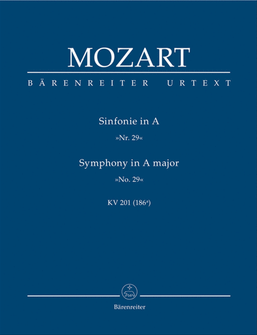 Symphony, No. 29 A major, KV 201(186a) Chamber Orchestra scores gallery preview page 1