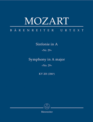Book cover for Symphony, No. 29 A major, KV 201(186a)
