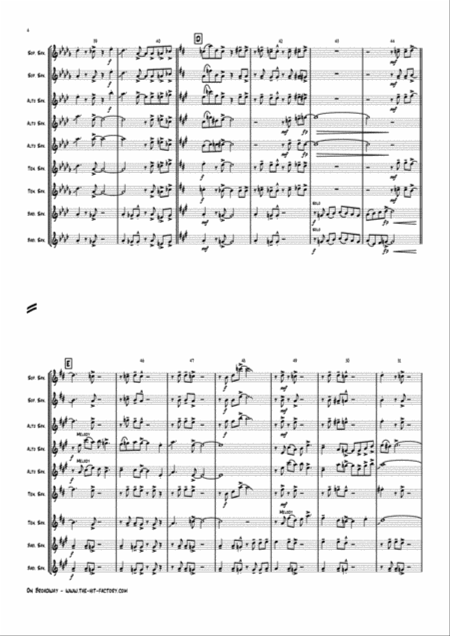 On Broadway Woodwind Ensemble scores gallery preview page 4