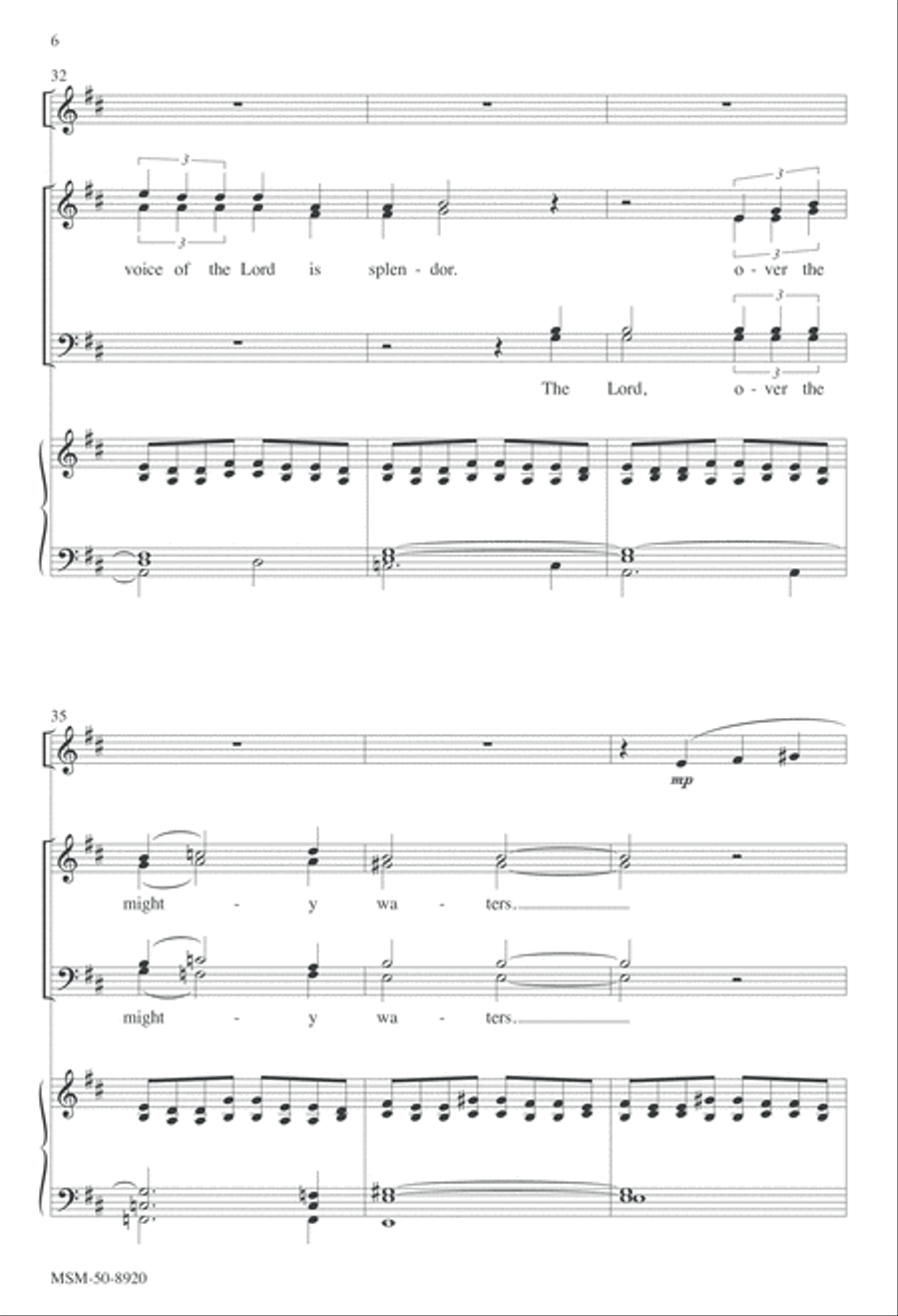 The Lord Will Reign For Ever 4-Part scores gallery preview page 6