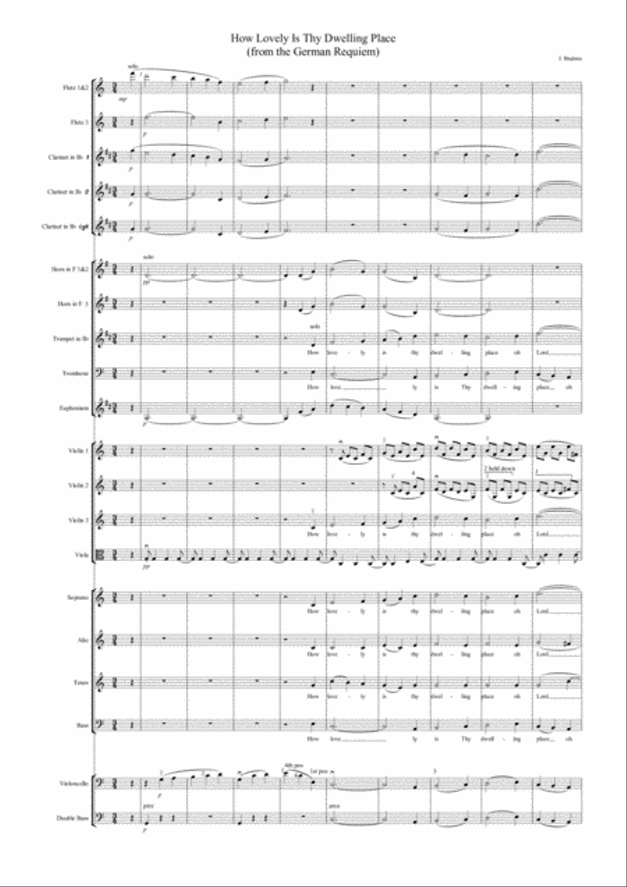 How Lovely Is Thy Dwelling Place (arr. for school orchestra and choir) Choir scores gallery preview page 2