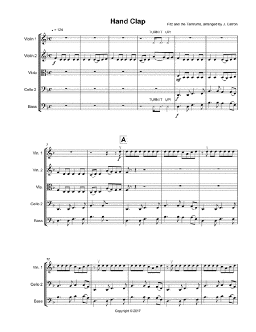 Handclap Small Ensemble scores gallery preview page 1
