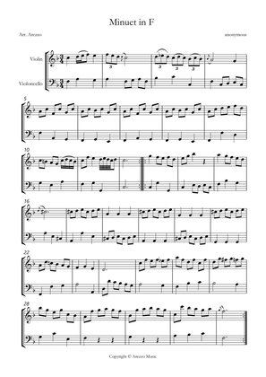 bwv anh 113 sheet music violin and cello