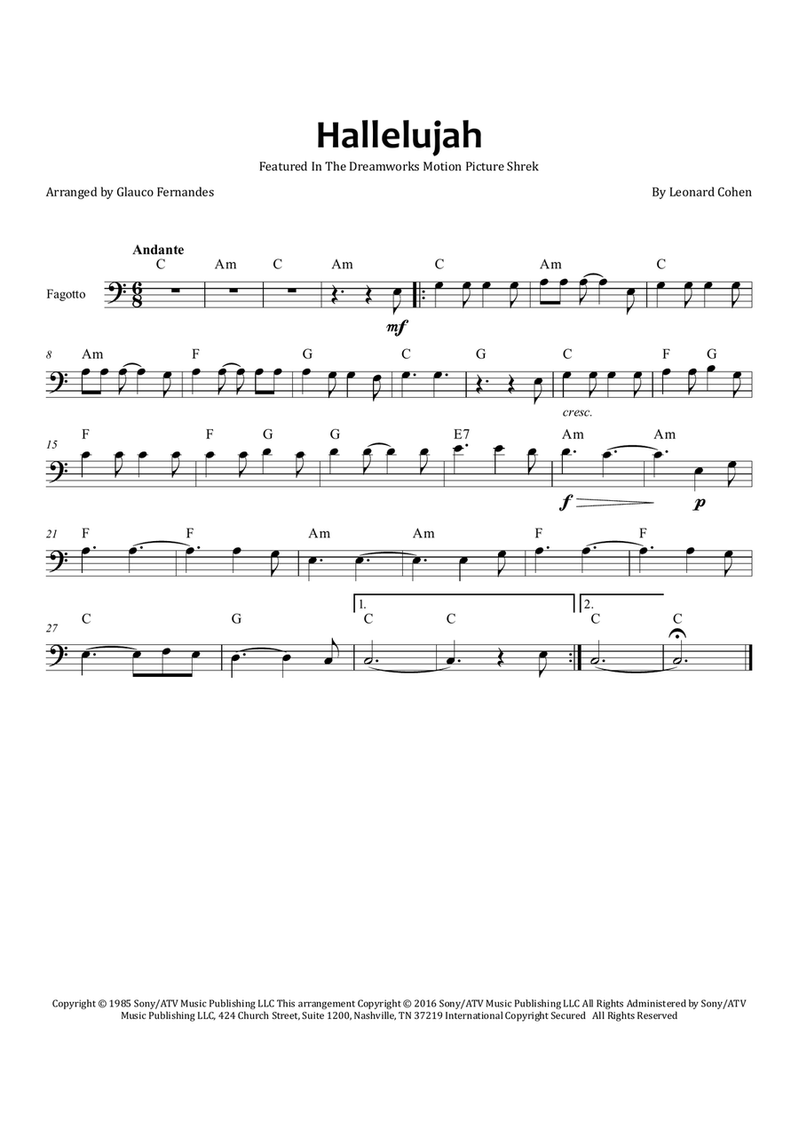 Hallelujah Chamber Music scores gallery preview page 1