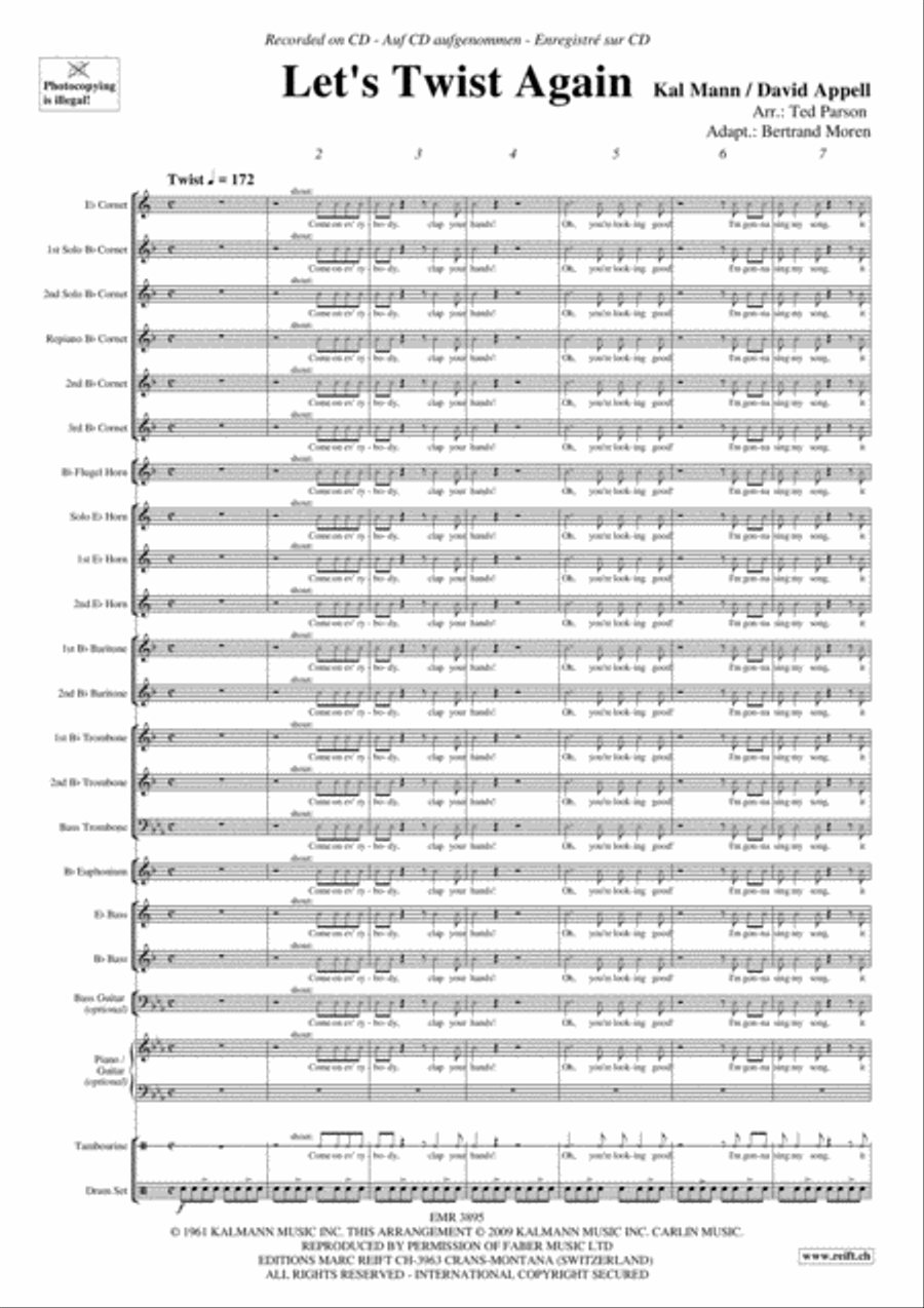 Let's Twist Again Brass Band scores gallery preview page 4