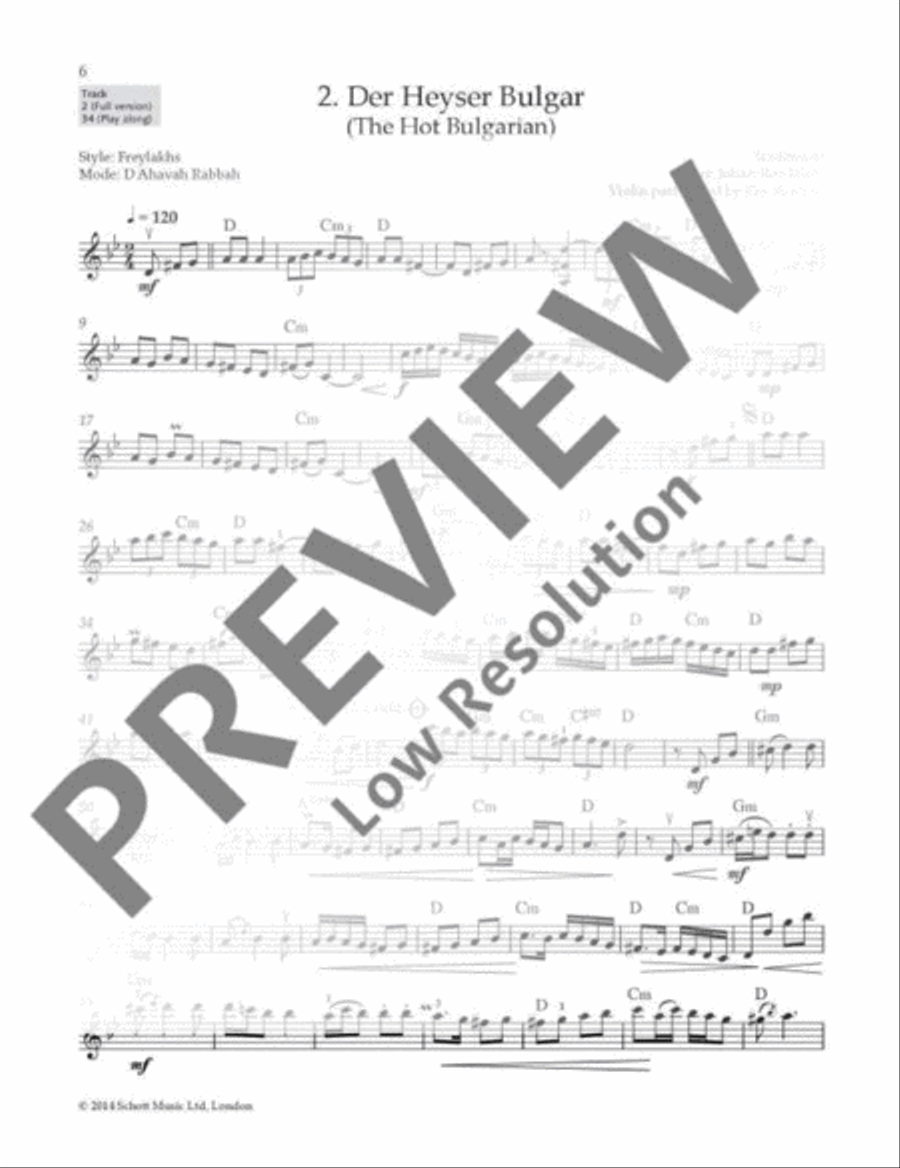 Klezmer Fiddle Tunes Violin Solo scores gallery preview page 7