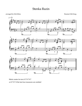 Stenka Razin (Russian Folk Song) - Intermediate Piano