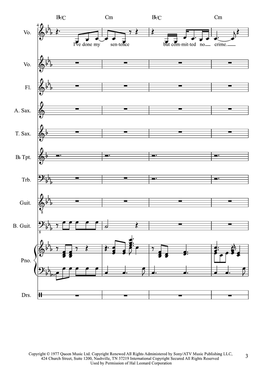We Are The Champions Large Ensemble scores gallery preview page 3