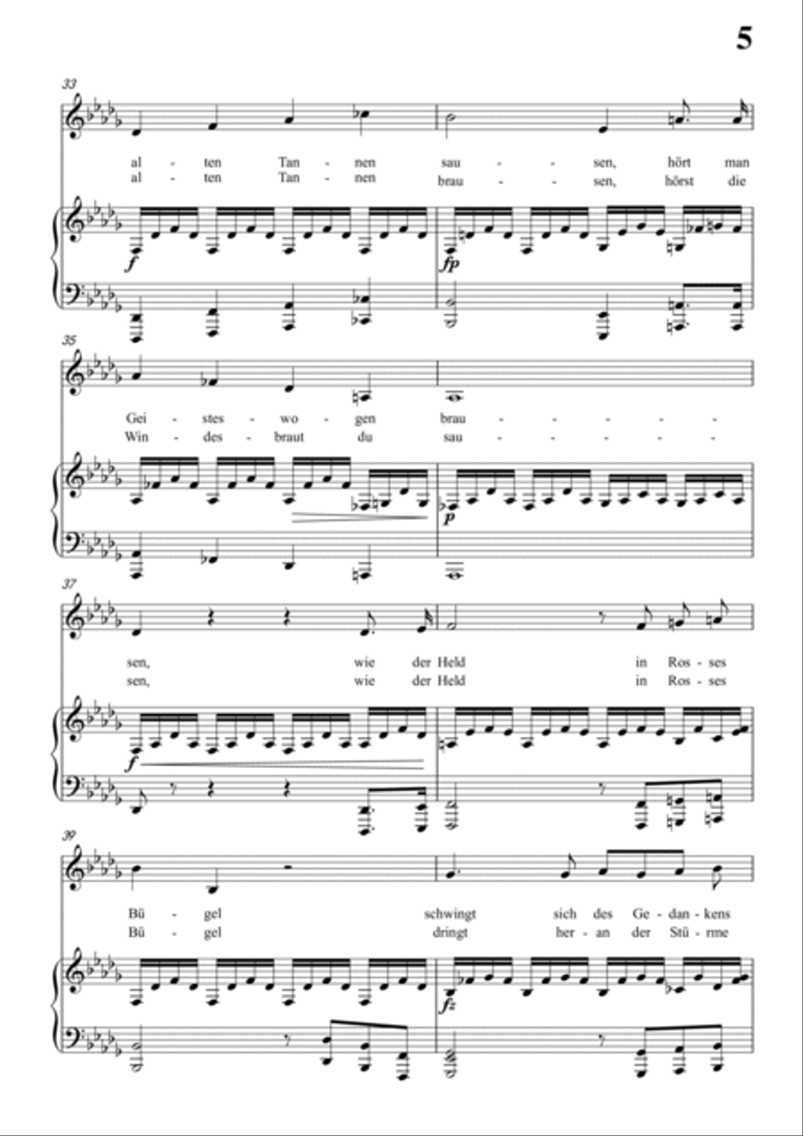 Schubert-Waldes-Nacht in #C for Vocal and Piano Voice scores gallery preview page 6
