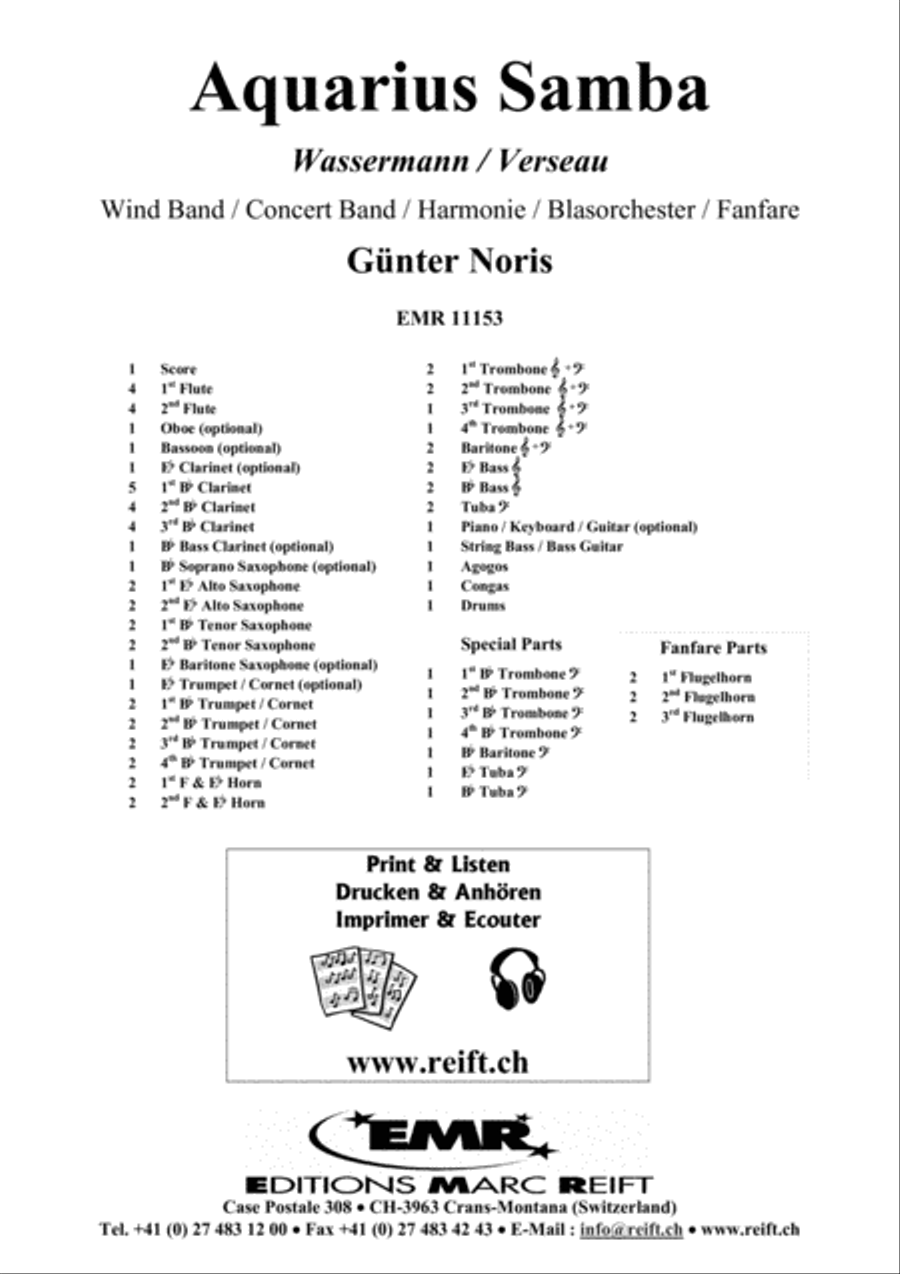 Aquarius Samba Aquarius Samba Concert Band scores gallery preview page 2