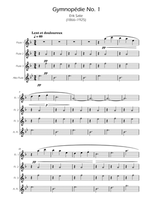 Gymnopedie No. 1 - Flute Quartet