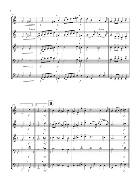 Heroic Music - No. 8. La Gaillardise (Bb) (Brass Quintet - 2 Trp, 1 Hrn, 1 Trb, 1 Tuba) image number null