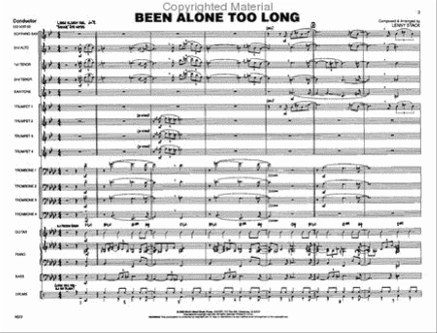 Been Alone Too Long Jazz Ensemble scores gallery preview page 2