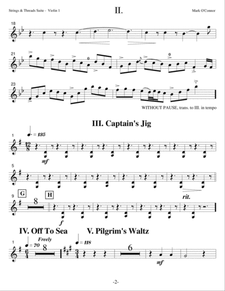 Strings & Threads Suite (string parts - for violin and string orchestra) String Orchestra scores gallery preview page 5
