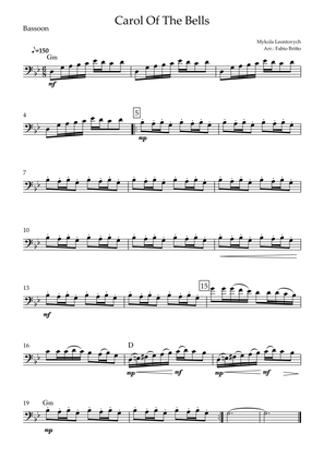 Carol Of The Bells (Mykola Leontovych) for Bassoon Solo with Chords