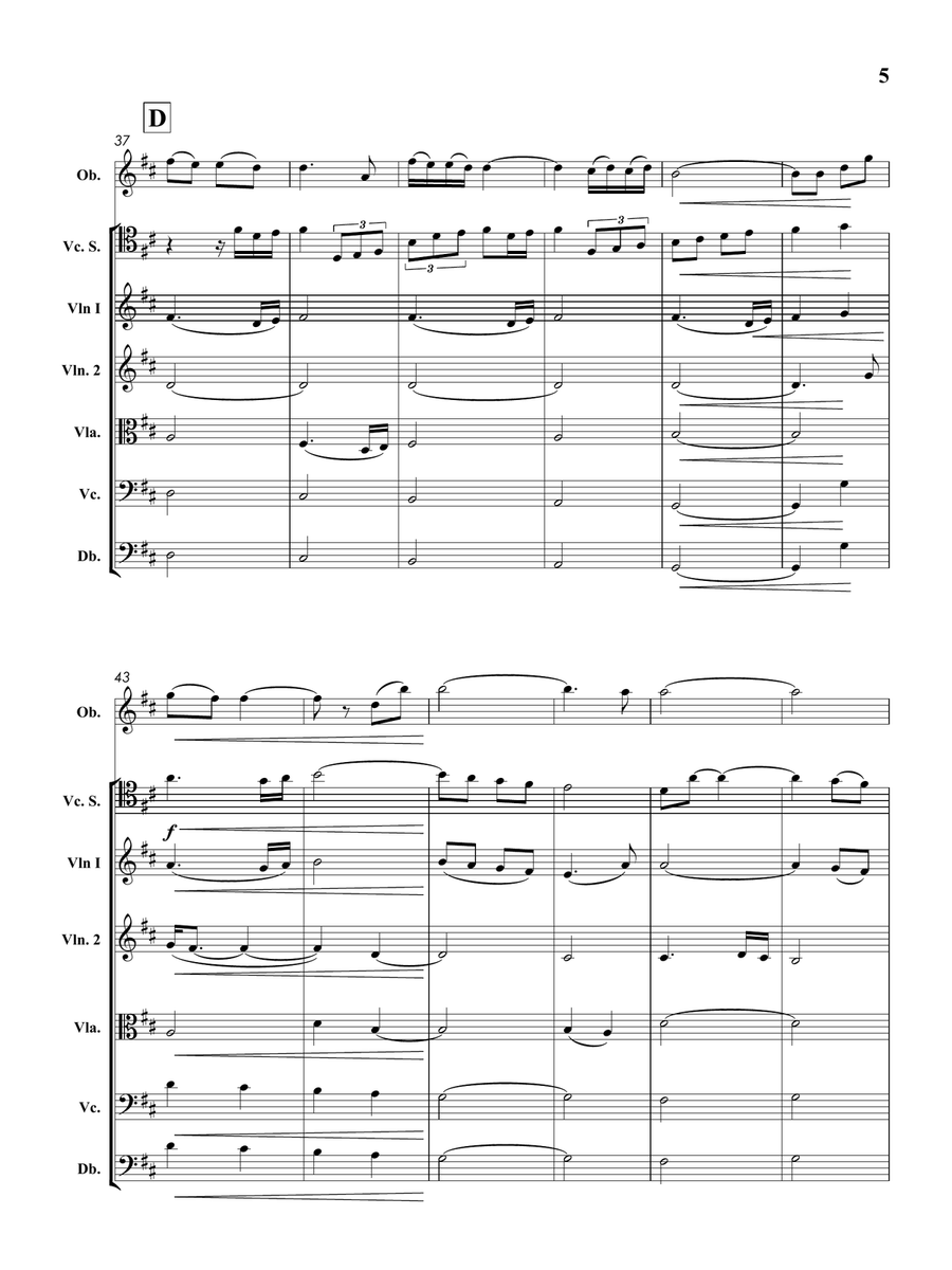 Gabriel's Oboe Chamber Orchestra scores gallery preview page 6