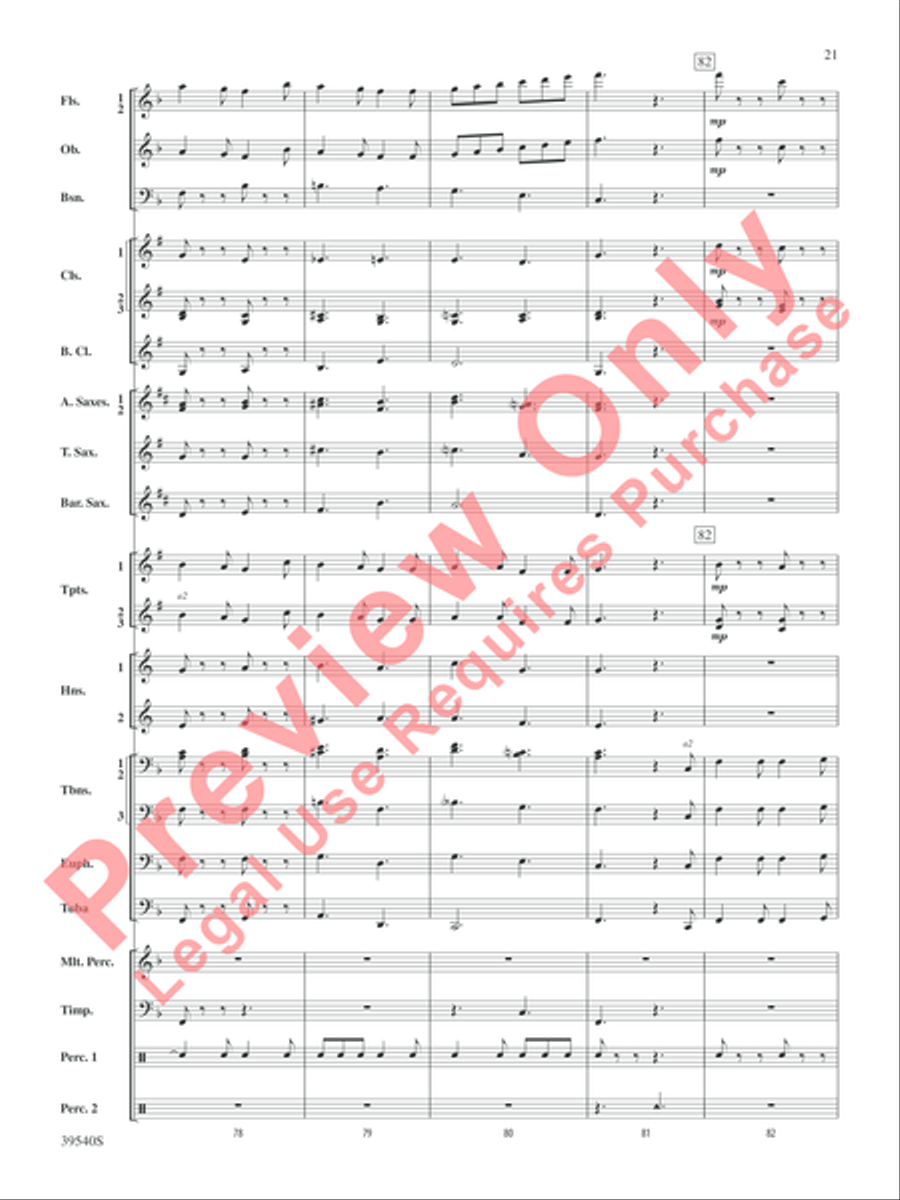 Carols from the British Isles Concert Band scores gallery preview page 22