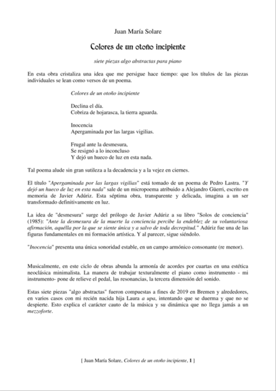 Colores de un otoño incipiente Piano Method scores gallery preview page 2
