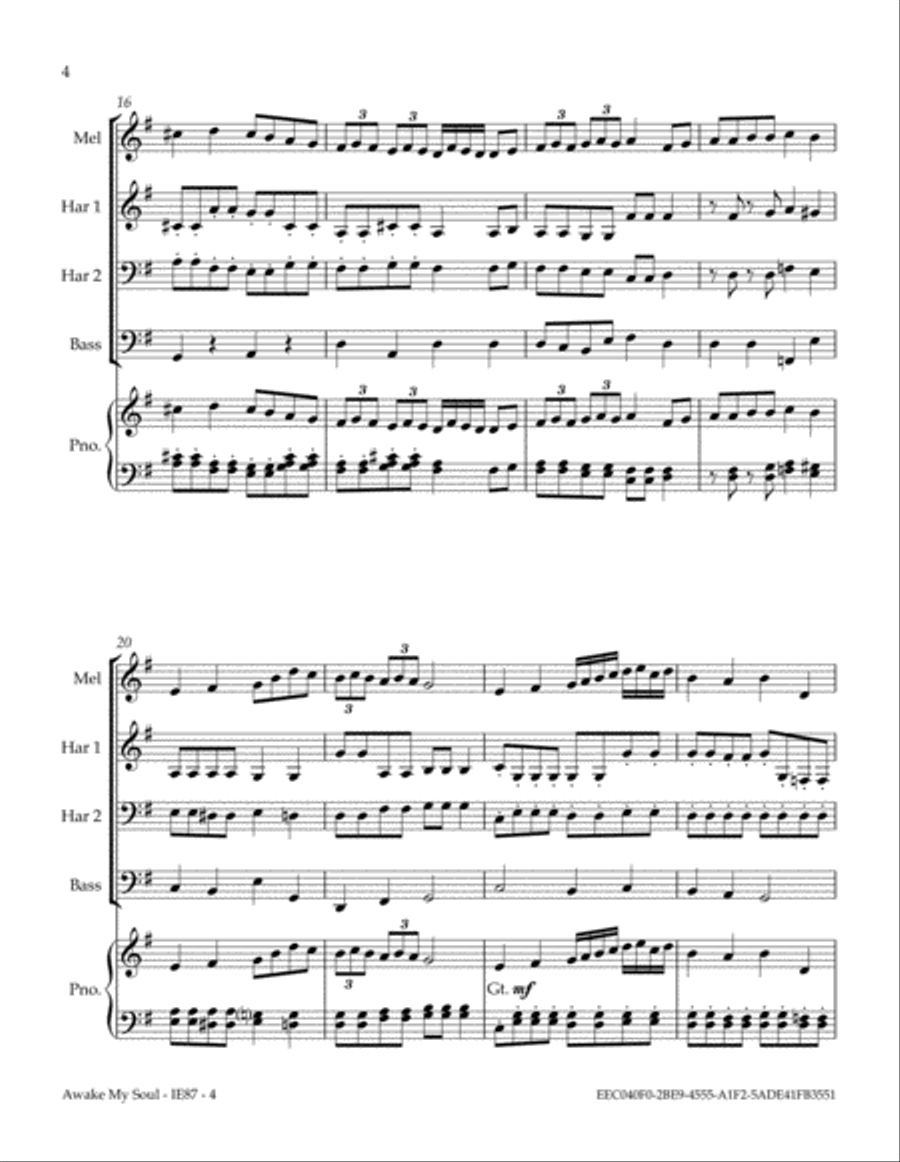 Awake My Soul (Any Size Church Orchestra Series) Large Ensemble scores gallery preview page 5