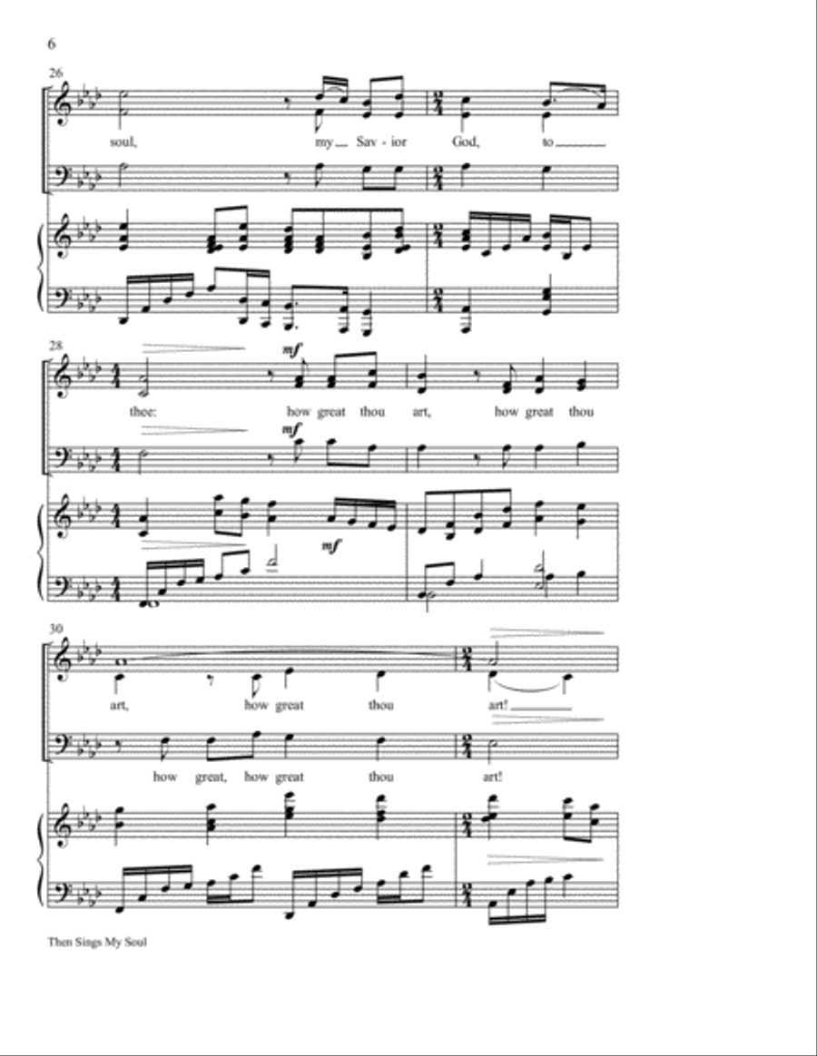 Then Sings My Soul (How Great Thou Art) 3-Part scores gallery preview page 7