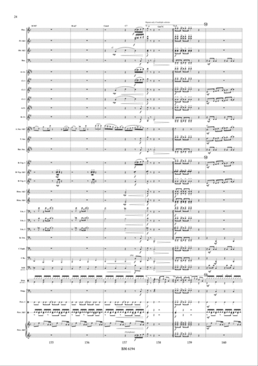 Circus Town Parade March for Wind Band Concert Band scores gallery preview page 25