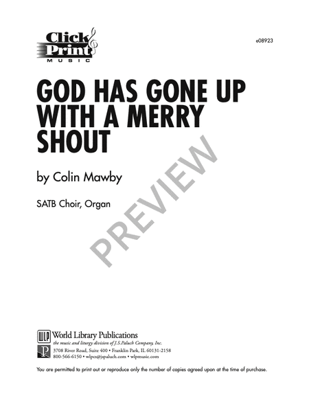God Has Gone Up with a Merry Shout image number null