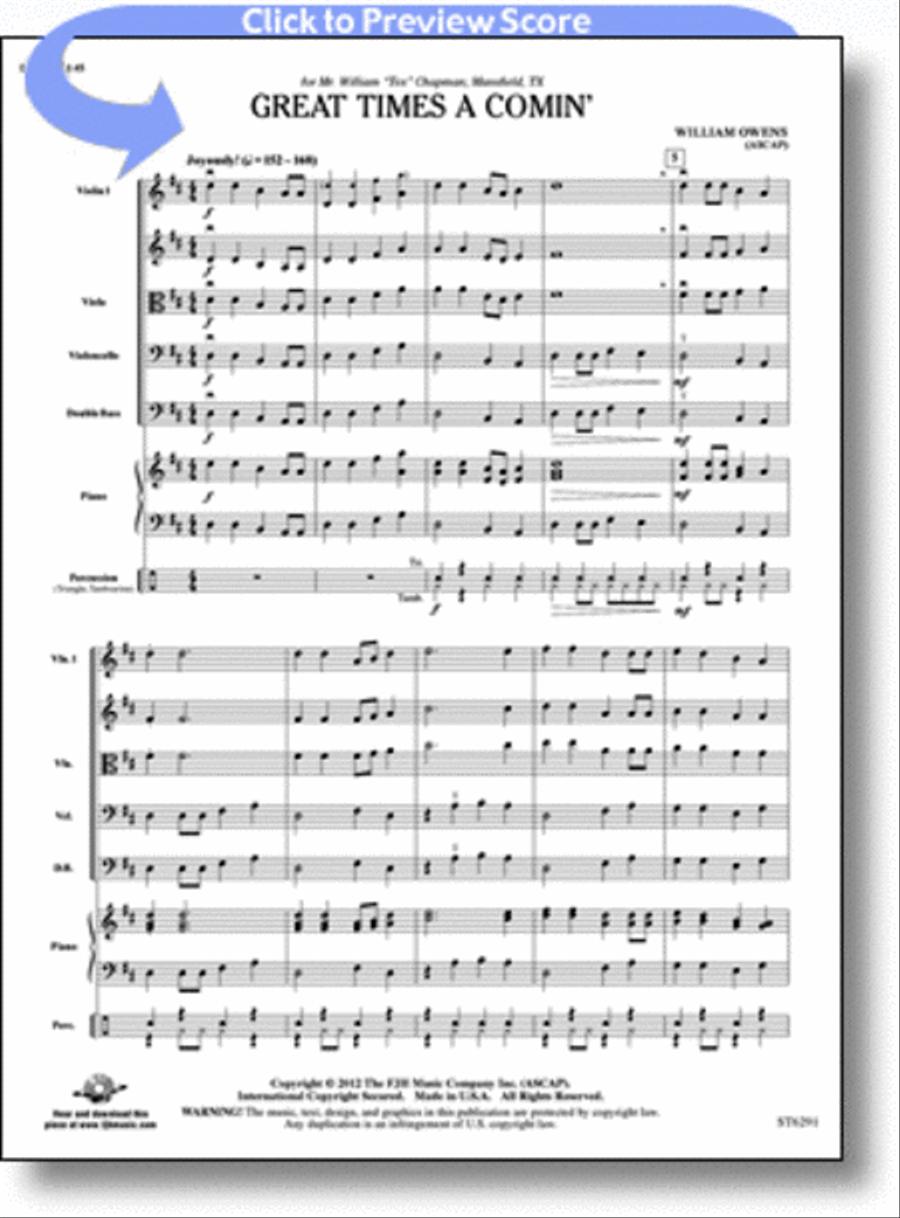 Great Times A Comin' String Orchestra scores gallery preview page 1