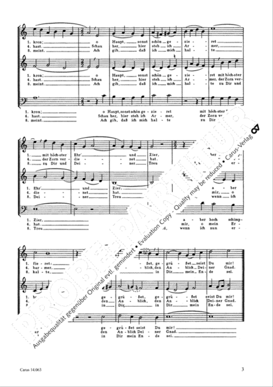 O sacred head, sore wounded (O Haupt voll Blut und Wunden) SA scores gallery preview page 2