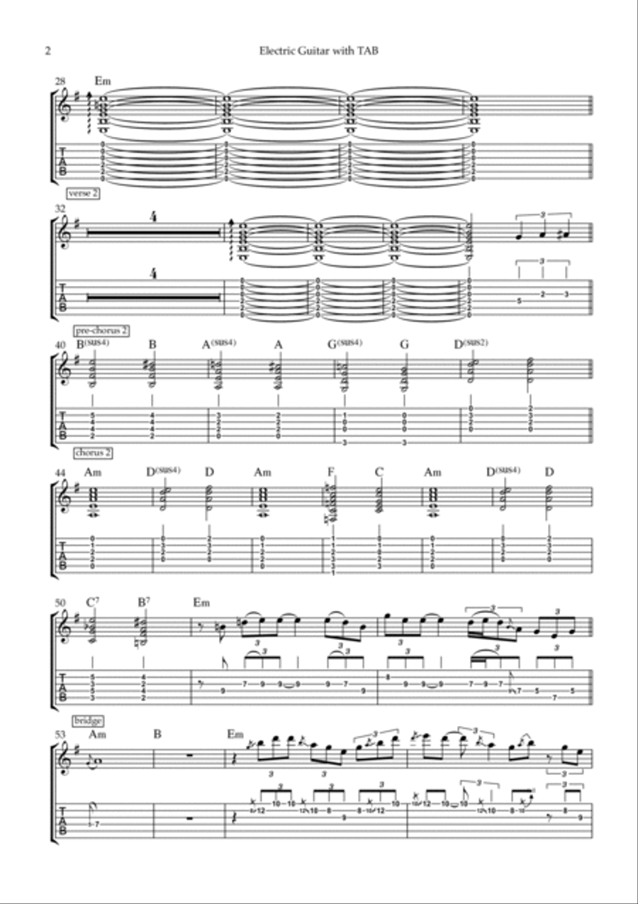 Black Velvet Electric Guitar scores gallery preview page 2