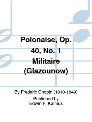 Book cover for Polonaise, Op. 40, No. 1 "Militaire" (Glazounow)