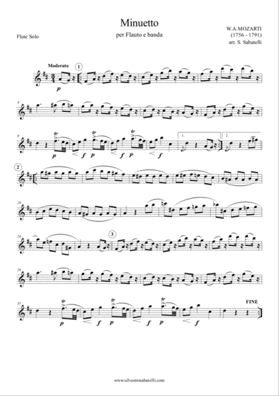 Minuetto - W. A. Mozart Large Ensemble scores gallery preview page 6