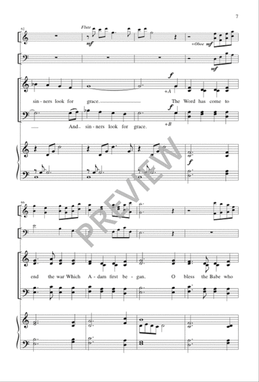 The Word Is Born The Word Is Born 4-Part scores gallery preview page 7