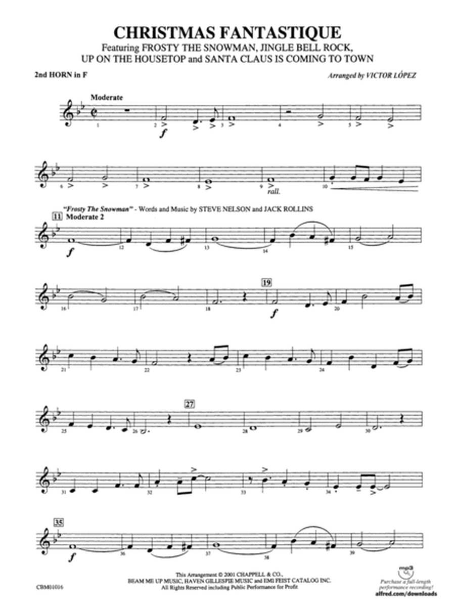 Christmas Fantastique (Medley): 2nd F Horn